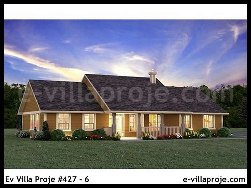 CVL-427-6 • 174 m² 4+1 Tek Katlı Çelik Villa - Mimari Kat Planı ve Dış Cephe