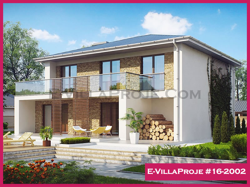 CVL-16-2002 • 175 m² 4+1 Dubleks Çelik Villa - Mimari Kat Planı ve Dış Cephe