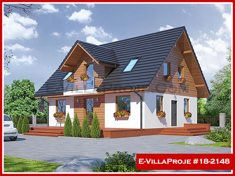 CVL-18-2148 • 175 m² 4+1 Dubleks Çelik Villa - Mimari Kat Planı ve Dış Cephe