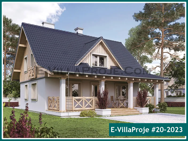 CVL-20-2023 • 176 m² 4+1 Dubleks Çelik Villa - Mimari Kat Planı ve Dış Cephe
