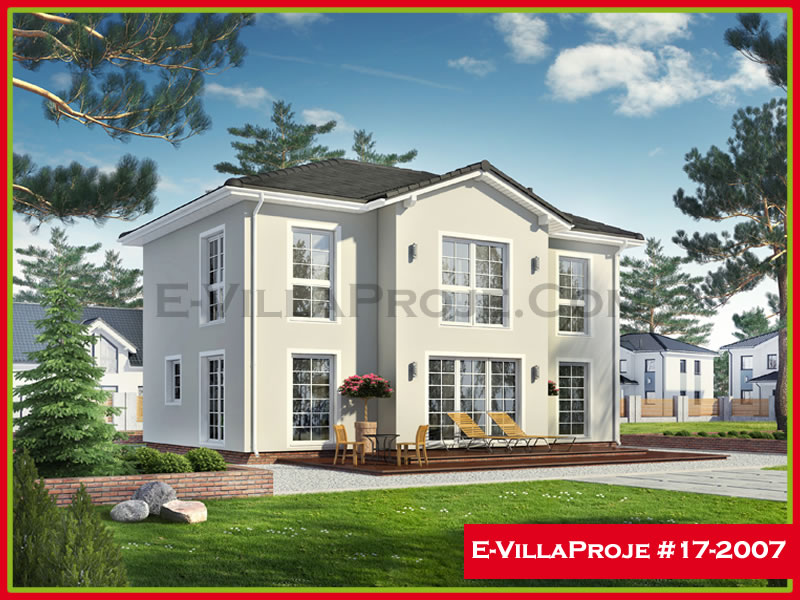 CVL-17-2007 • 177 m² 4+1 Dubleks Çelik Villa - Mimari Dış Cephe ve Kat Planı