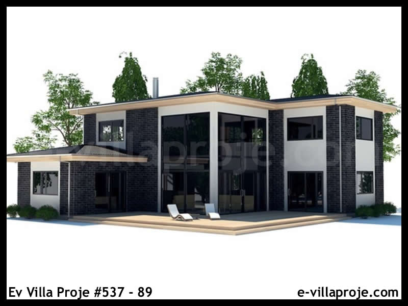 CVL-537-89 • 177 m² 4+1 Dubleks Çelik Villa - Mimari Kat Planı ve Dış Cephe
