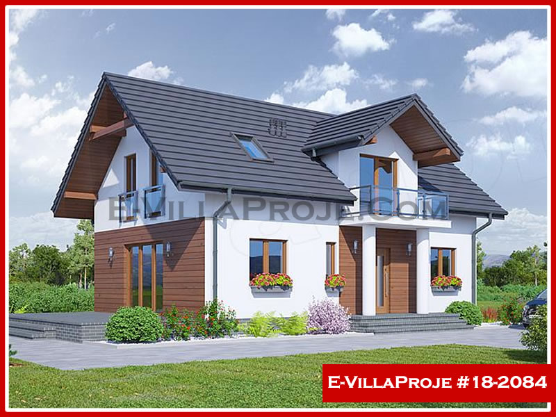 CVL-18-2084 • 178 m² 4+1 Dubleks Çelik Villa - Mimari Kat Planı ve Dış Cephe