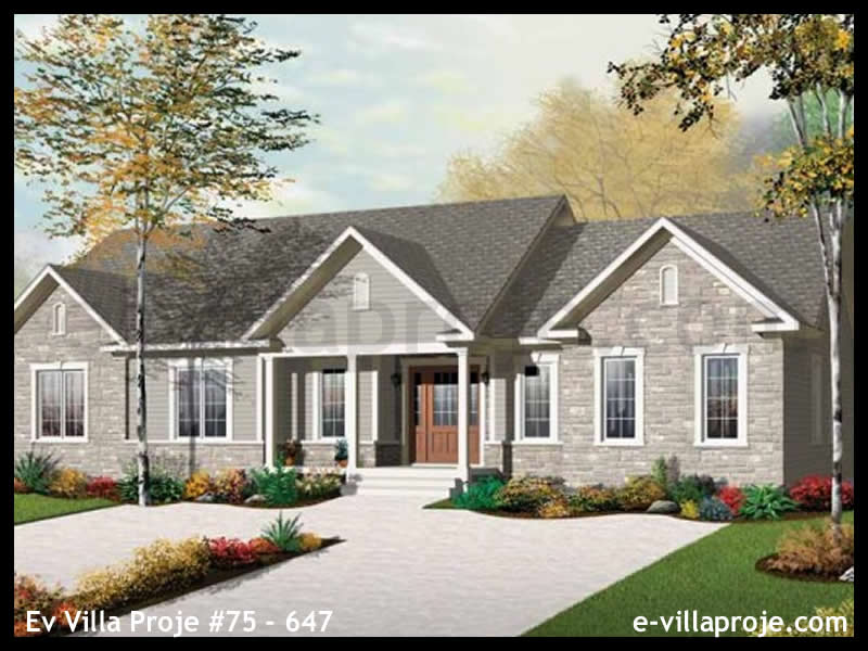 CVL-75-647 • 179 m² 4+1 Tek Katlı Çelik Villa - Mimari Dış Cephe ve Kat Planı