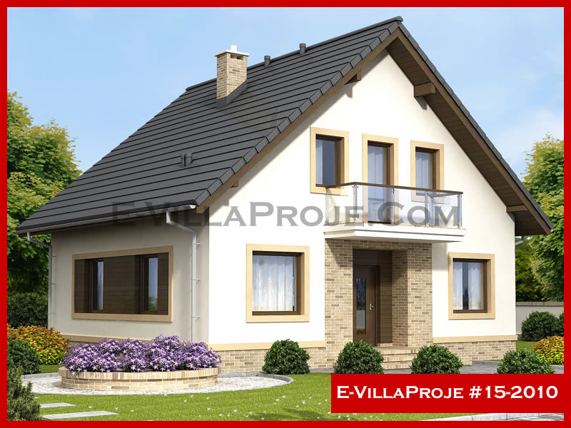 CVL-15-2010 • 180 m² 5+1 Dubleks Çelik Villa - Mimari Kat Planı ve Dış Cephe