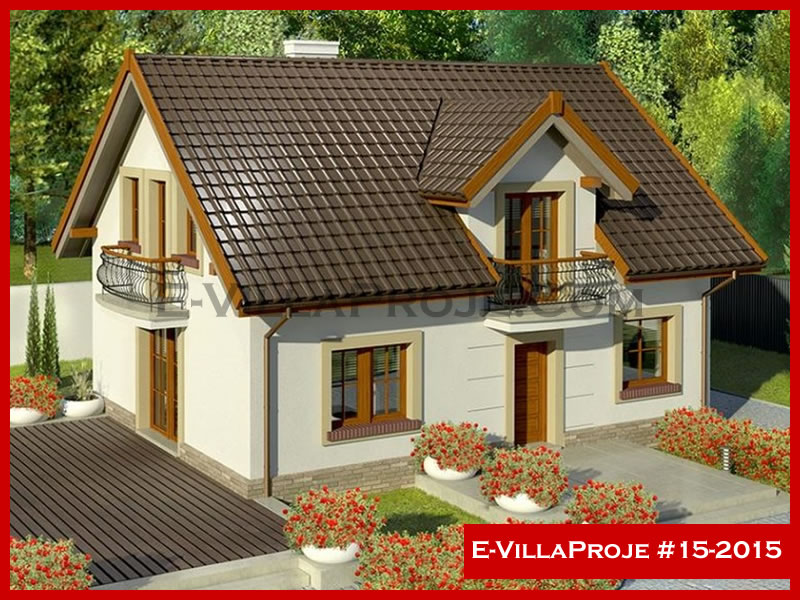 CVL-15-2015 • 180 m² 5+1 Dubleks Çelik Villa - Mimari Kat Planı ve Dış Cephe