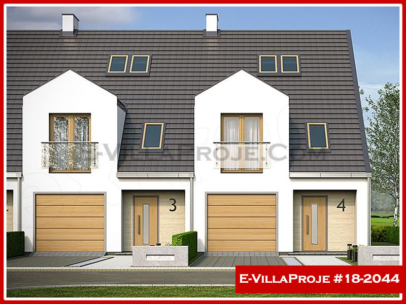 CVL-18-2044 • 180 m² 5+1 Tripleks Çelik Villa - Mimari Kat Planı ve Dış Cephe