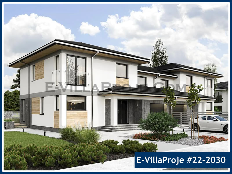 CVL-22-2030 • 181 m² 5+1 Dubleks Çelik Villa - Mimari Kat Planı ve Dış Cephe