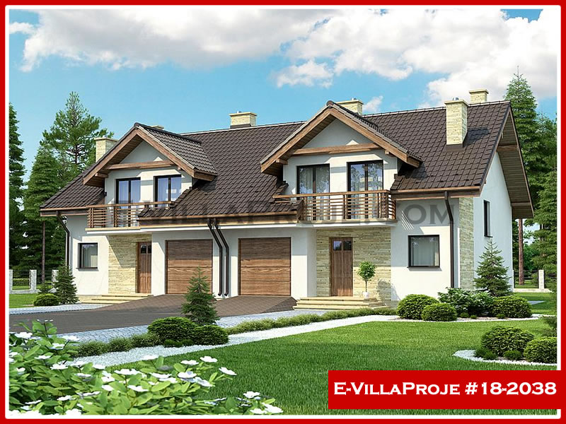 CVL-18-2038 • 181 m² 5+1 Dubleks Çelik Villa - Mimari Kat Planı ve Dış Cephe