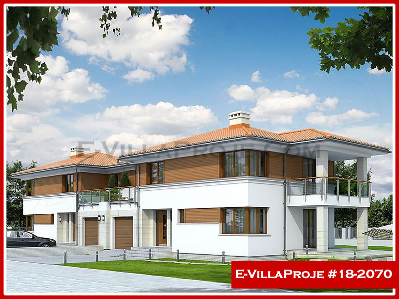 CVL-18-2070 • 181 m² 5+1 Dubleks Çelik Villa - Mimari Kat Planı ve Dış Cephe