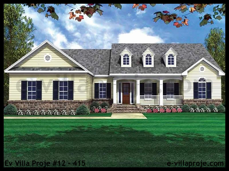 CVL-12-415 • 182 m² 5+1 Tek Katlı Çelik Villa - Mimari Kat Planı ve Dış Cephe
