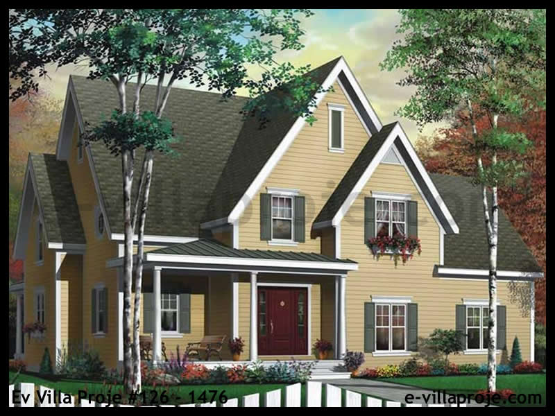 CVL-126-1476 • 183 m² 5+1 Dubleks Çelik Villa - Mimari Kat Planı ve Dış Cephe
