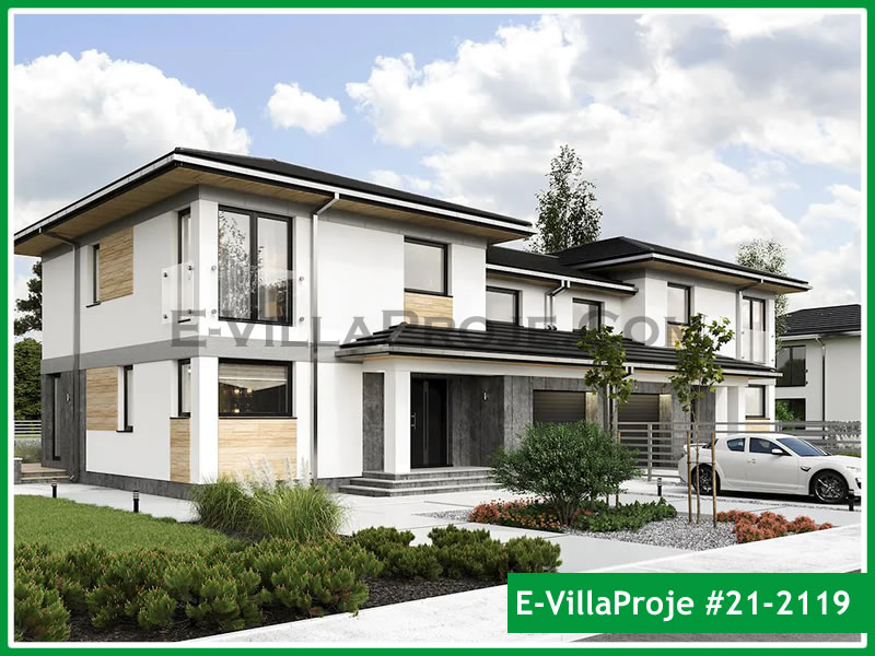 CVL-21-2119 • 183 m² 5+1 Dubleks Çelik Villa - Mimari Kat Planı ve Dış Cephe