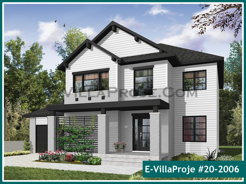 CVL-20-2006 • 184 m² 5+1 Dubleks Çelik Villa - Mimari Kat Planı ve Dış Cephe