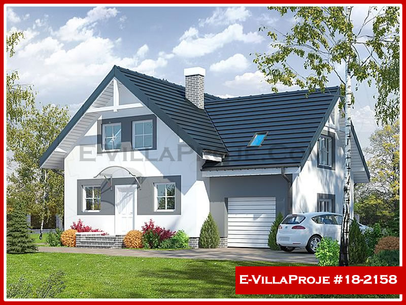 CVL-18-2158 • 184 m² 5+1 Dubleks Çelik Villa - Mimari Kat Planı ve Dış Cephe