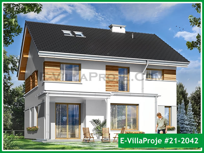 CVL-21-2042 • 184 m² 5+1 Dubleks Çelik Villa - Mimari Kat Planı ve Dış Cephe