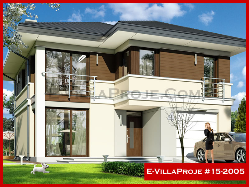 CVL-15-2005 • 184 m² 5+1 Dubleks Çelik Villa - Mimari Kat Planı ve Dış Cephe