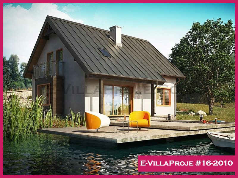 CVL-16-2010 • 185 m² 5+1 Dubleks Çelik Villa - Mimari Dış Cephe ve Kat Planı