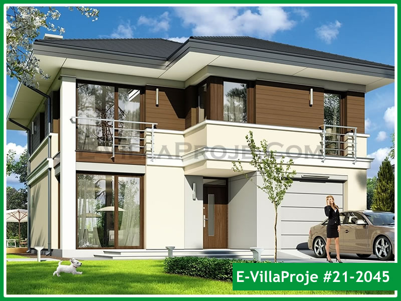 CVL-21-2045 • 185 m² 5+1 Dubleks Çelik Villa - Mimari Kat Planı ve Dış Cephe