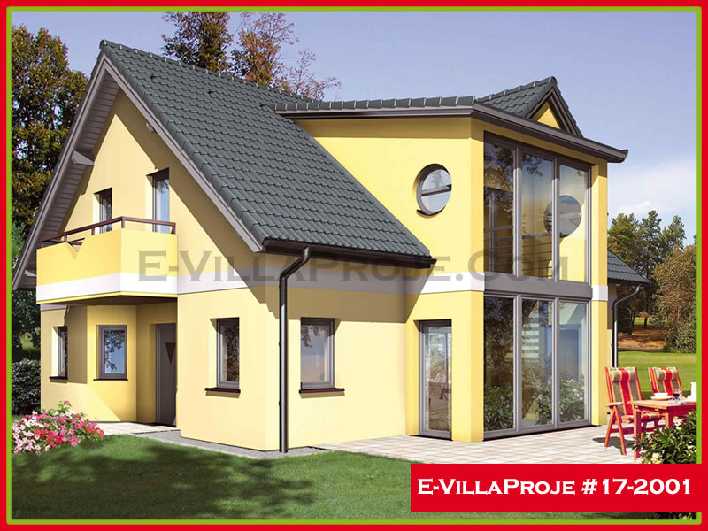 CVL-17-2001 • 185 m² 5+1 Dubleks Çelik Villa - Mimari Dış Cephe ve Kat Planı