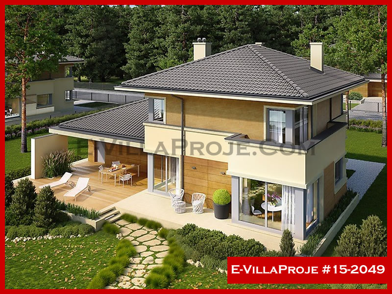 CVL-15-2049 • 186 m² 5+1 Dubleks Çelik Villa - Mimari Kat Planı ve Dış Cephe