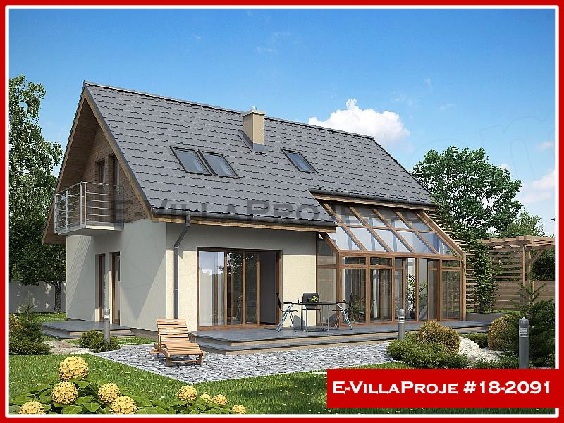 CVL-18-2091 • 186 m² 5+1 Dubleks Çelik Villa - Mimari Kat Planı ve Dış Cephe