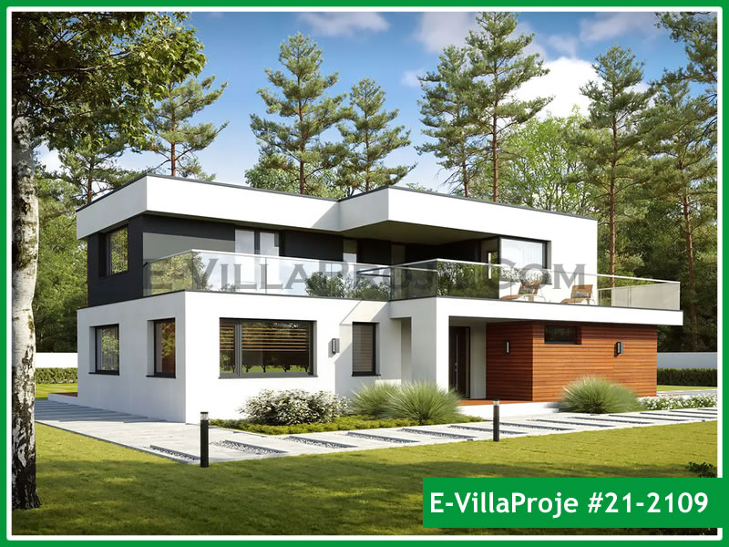 CVL-21-2109 • 187 m² 5+1 Dubleks Çelik Villa - Mimari Kat Planı ve Dış Cephe