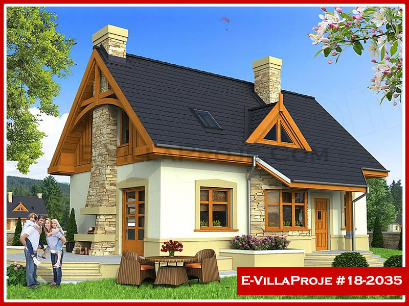 CVL-18-2035 • 187 m² 5+1 Dubleks Çelik Villa - Mimari Kat Planı ve Dış Cephe