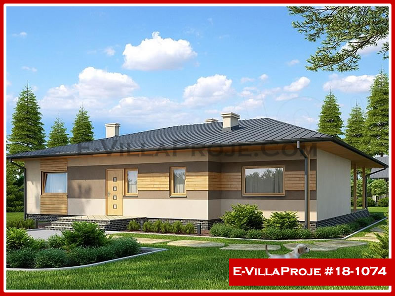 CVL-18-1074 • 187 m² 5+1 Tek Katlı Çelik Villa - Mimari Kat Planı ve Dış Cephe
