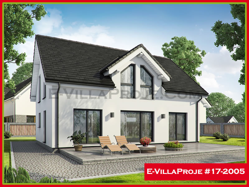 CVL-17-2005 • 188 m² 5+1 Dubleks Çelik Villa - Mimari Kat Planı ve Dış Cephe