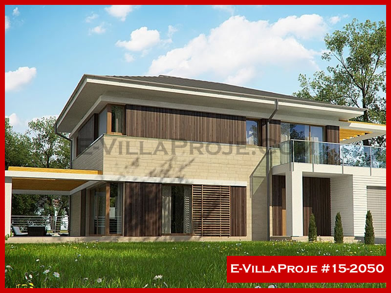 CVL-15-2050 • 188 m² 5+1 Dubleks Çelik Villa - Mimari Dış Cephe ve Kat Planı