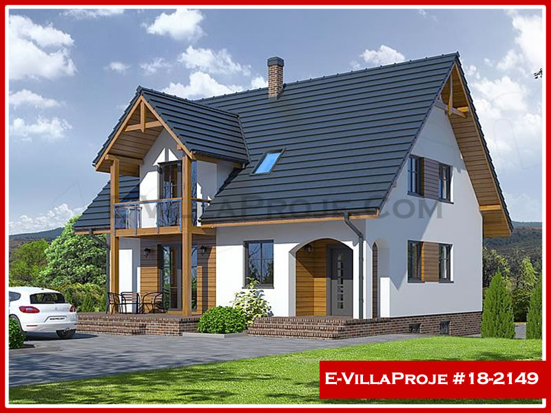 CVL-18-2149 • 188 m² 5+1 Dubleks Çelik Villa - Mimari Kat Planı ve Dış Cephe