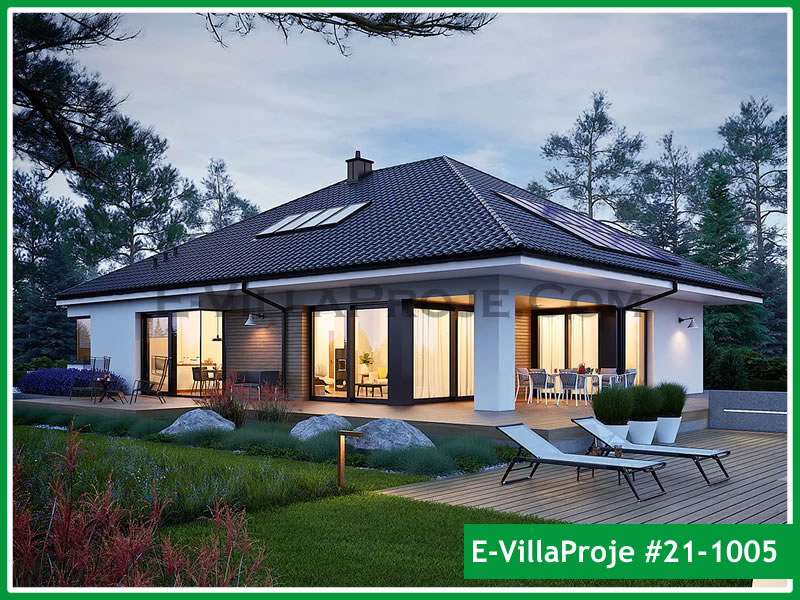 CVL-21-1005 • 189 m² 5+1 Tek Katlı Çelik Villa - Mimari Kat Planı ve Dış Cephe