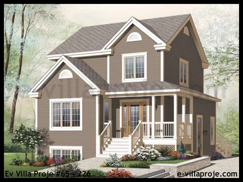 CVL-65-226 • 189 m² 5+1 Tripleks Çelik Villa - Mimari Kat Planı ve Dış Cephe
