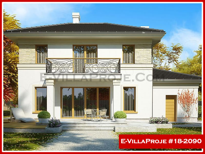 CVL-18-2090 • 190 m² 5+1 Dubleks Çelik Villa - Mimari Kat Planı ve Dış Cephe