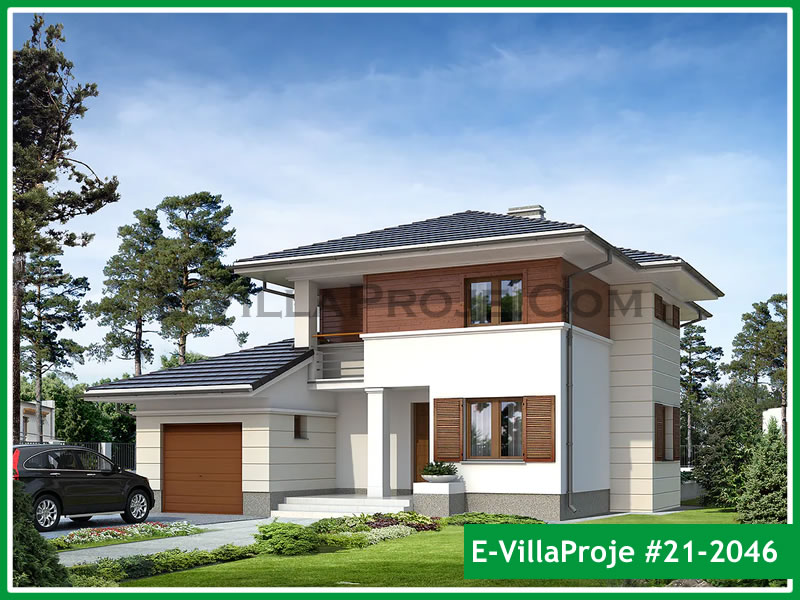 CVL-21-2046 • 190 m² 5+1 Dubleks Çelik Villa - Mimari Kat Planı ve Dış Cephe