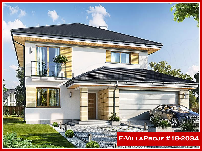 CVL-18-2034 • 191 m² 5+1 Dubleks Çelik Villa - Mimari Kat Planı ve Dış Cephe