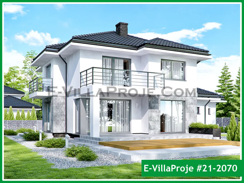 CVL-21-2070 • 191 m² 5+1 Dubleks Çelik Villa - Mimari Kat Planı ve Dış Cephe