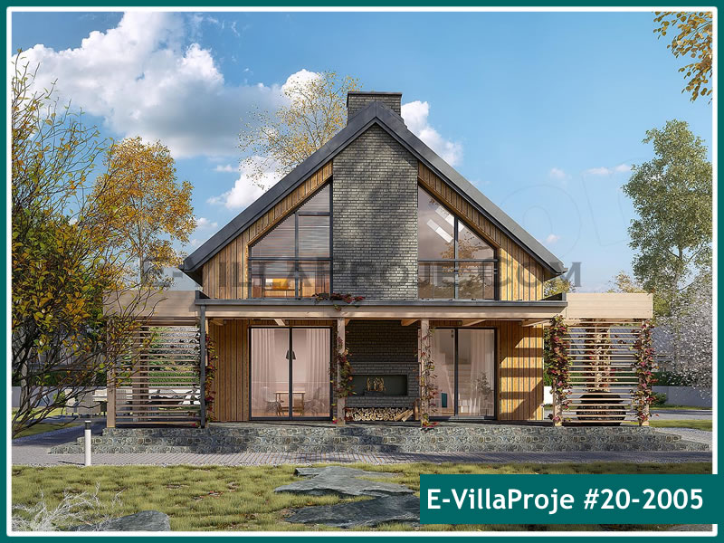 CVL-20-2005 • 191 m² 5+1 Dubleks Çelik Villa - Mimari Kat Planı ve Dış Cephe