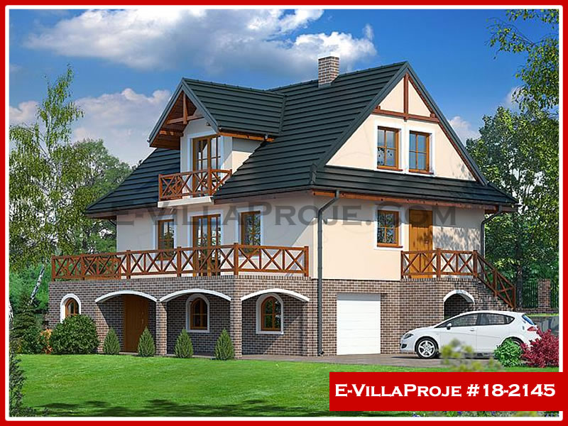 CVL-18-2145 • 192 m² 5+1 Dubleks Çelik Villa - Mimari Kat Planı ve Dış Cephe