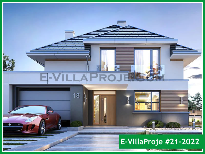 CVL-21-2022 • 192 m² 5+1 Dubleks Çelik Villa - Mimari Kat Planı ve Dış Cephe