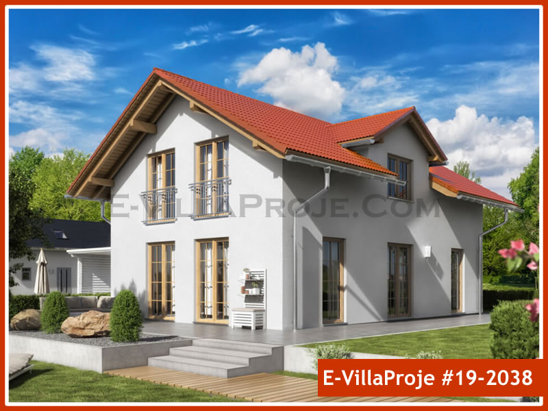CVL-19-2038 • 193 m² 5+1 Dubleks Çelik Villa - Mimari Kat Planı ve Dış Cephe