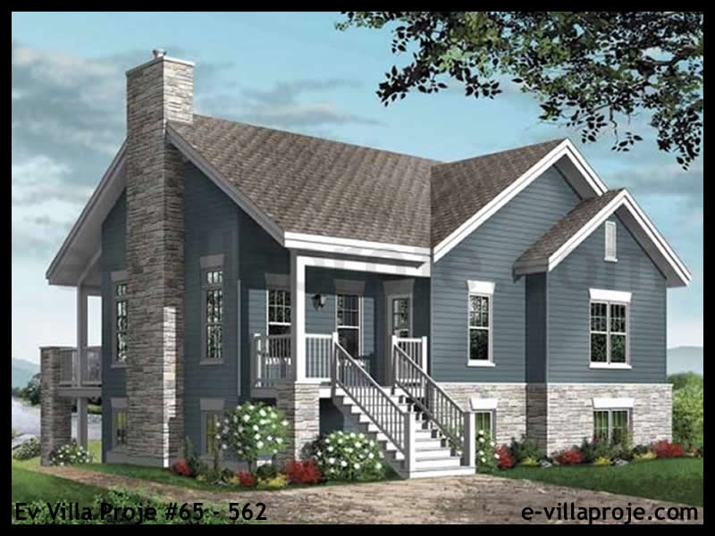 CVL-65-562 • 193 m² 5+1 Tek Katlı Çelik Villa - Mimari Kat Planı ve Dış Cephe