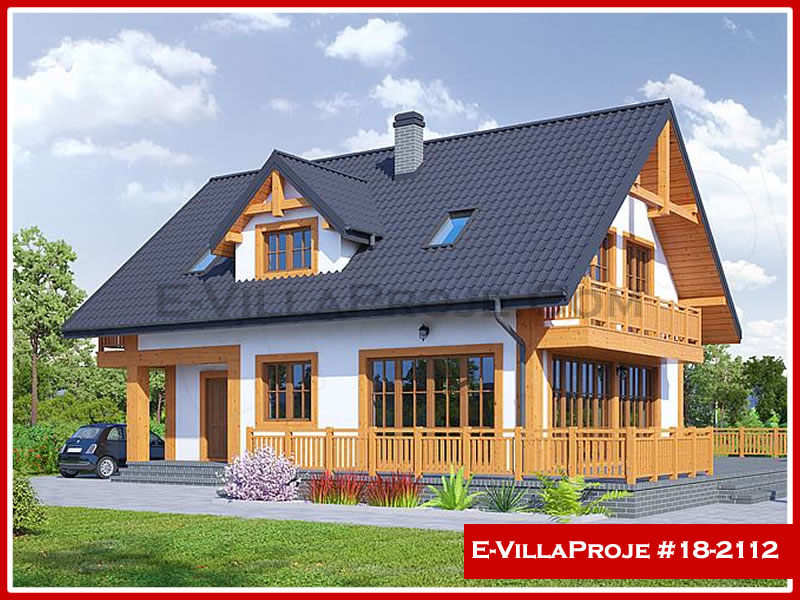 CVL-18-2112 • 194 m² 5+1 Dubleks Çelik Villa - Mimari Kat Planı ve Dış Cephe
