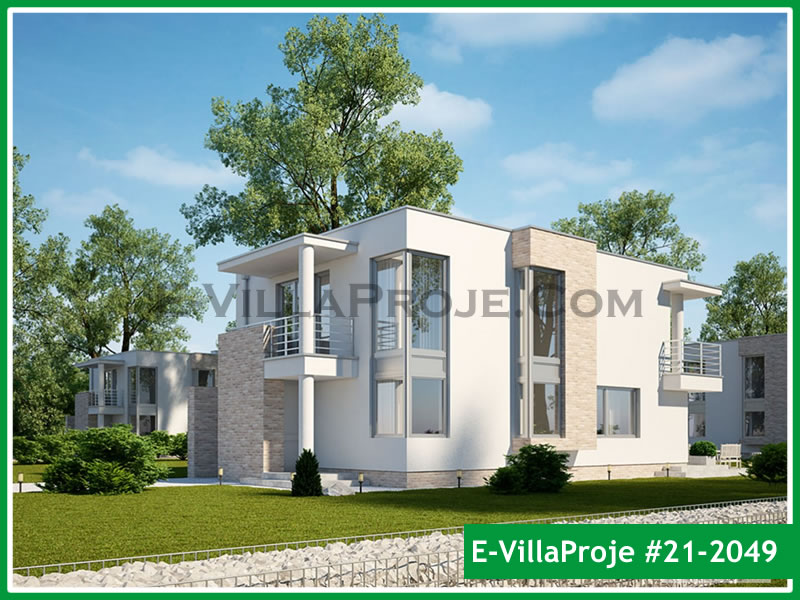 CVL-21-2049 • 194 m² 5+1 Dubleks Çelik Villa - Mimari Kat Planı ve Dış Cephe