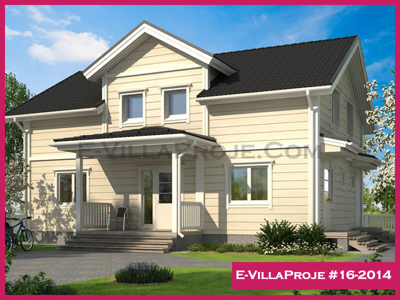 CVL-16-2014 • 194 m² 5+1 Dubleks Çelik Villa - Mimari Dış Cephe ve Kat Planı