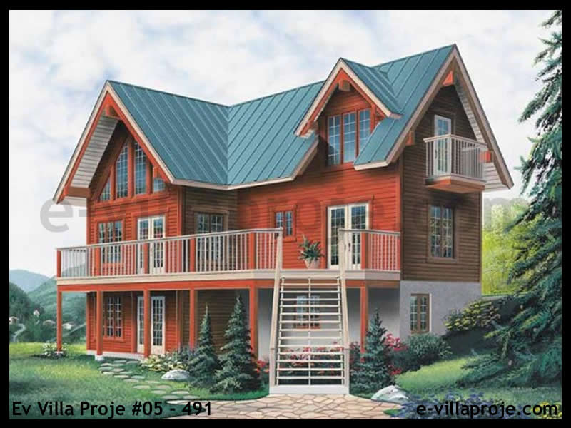 CVL-05-491 • 194 m² 5+1 Tripleks Çelik Villa - Mimari Kat Planı ve Dış Cephe