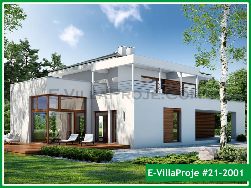 CVL-21-2001 • 195 m² 5+1 Dubleks Çelik Villa - Mimari Kat Planı ve Dış Cephe