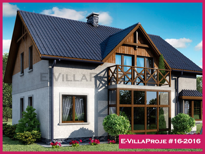 CVL-16-2016 • 195 m² 5+1 Dubleks Çelik Villa - Mimari Kat Planı ve Dış Cephe