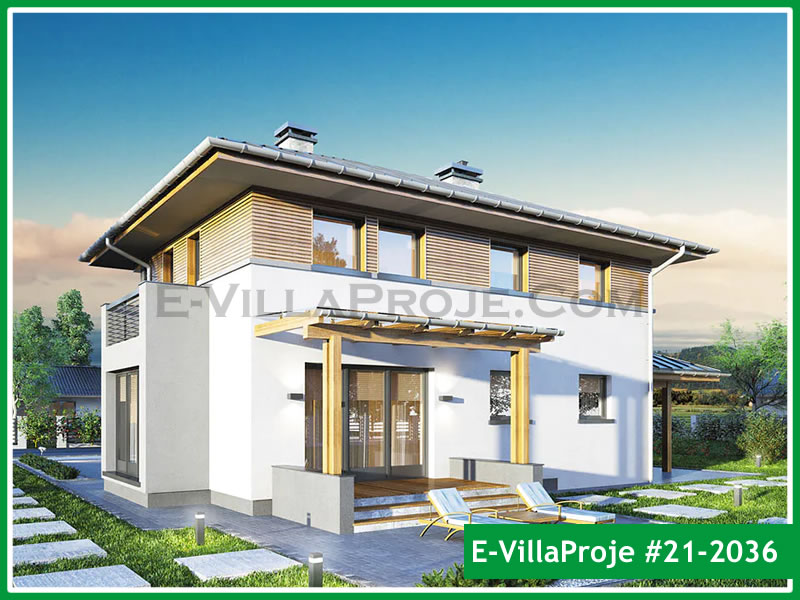 CVL-21-2036 • 195 m² 5+1 Dubleks Çelik Villa - Mimari Kat Planı ve Dış Cephe